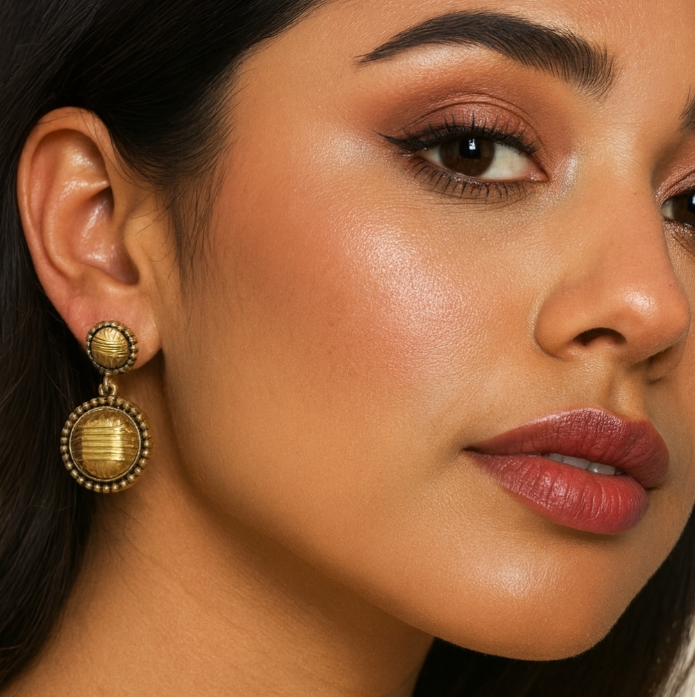 Kim‎ Rogers Gold Tone Drop Earrings